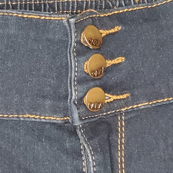 PARA  High-rise Skinny Jeans Elastic/paperback waist Size 15 - Picture 4 of 14